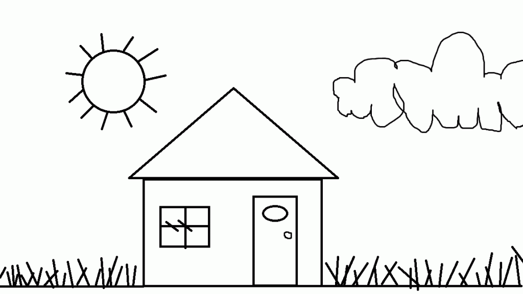 50 Coloring Pages A House 31