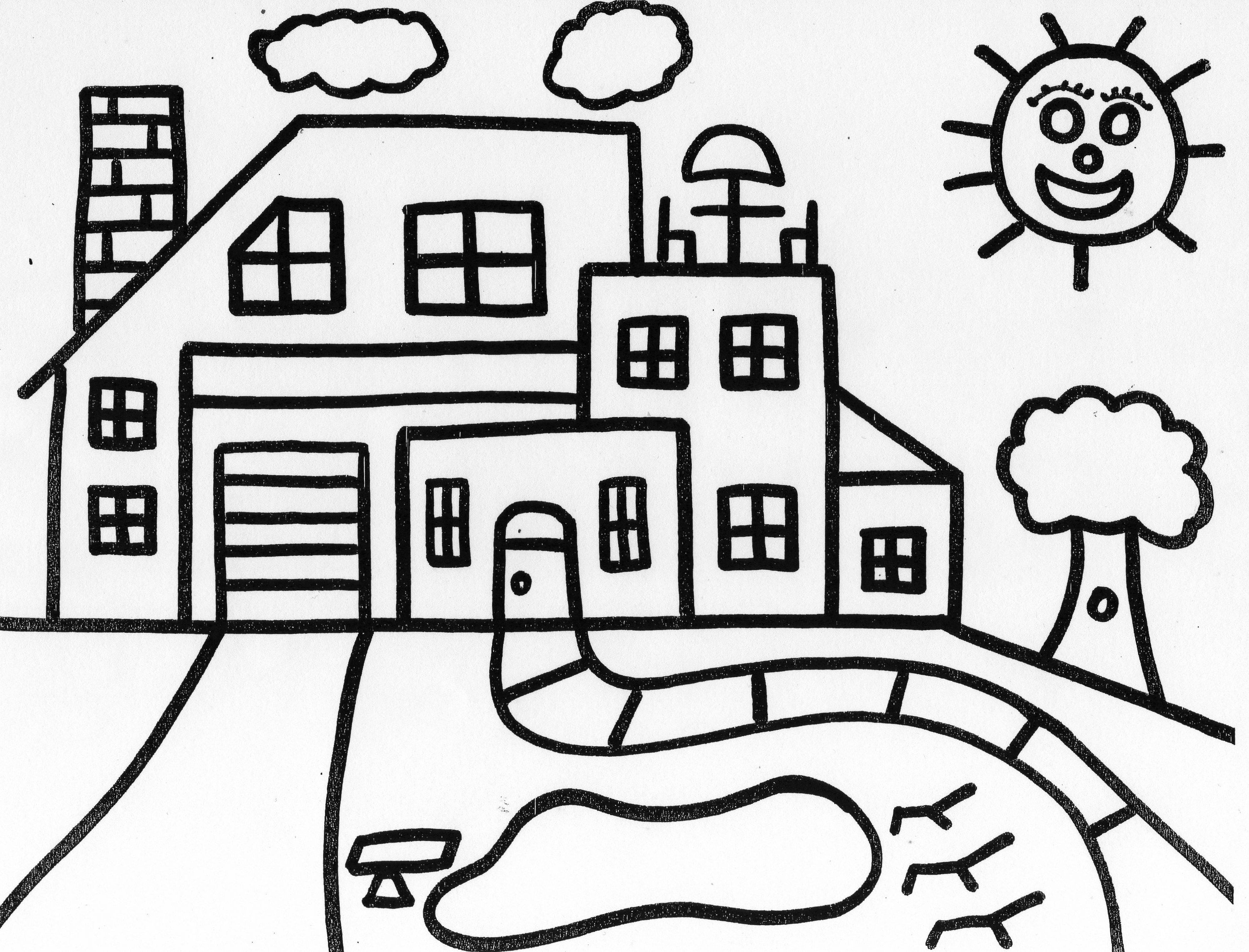 50 Coloring Pages A House 5