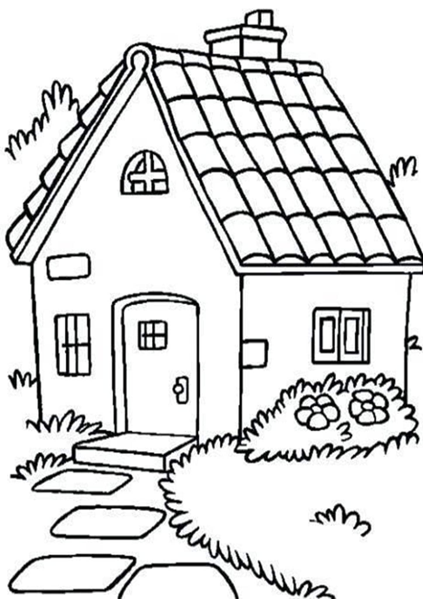 50 Coloring Pages A House 6