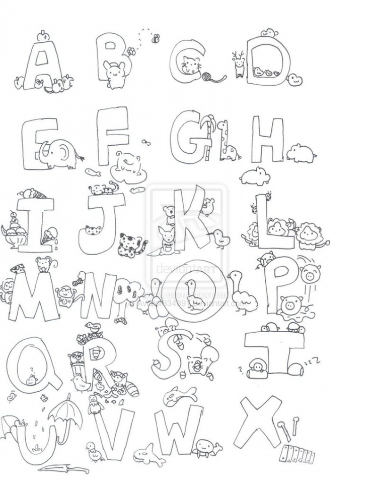 55 Alphabet Coloring Book Printable 56