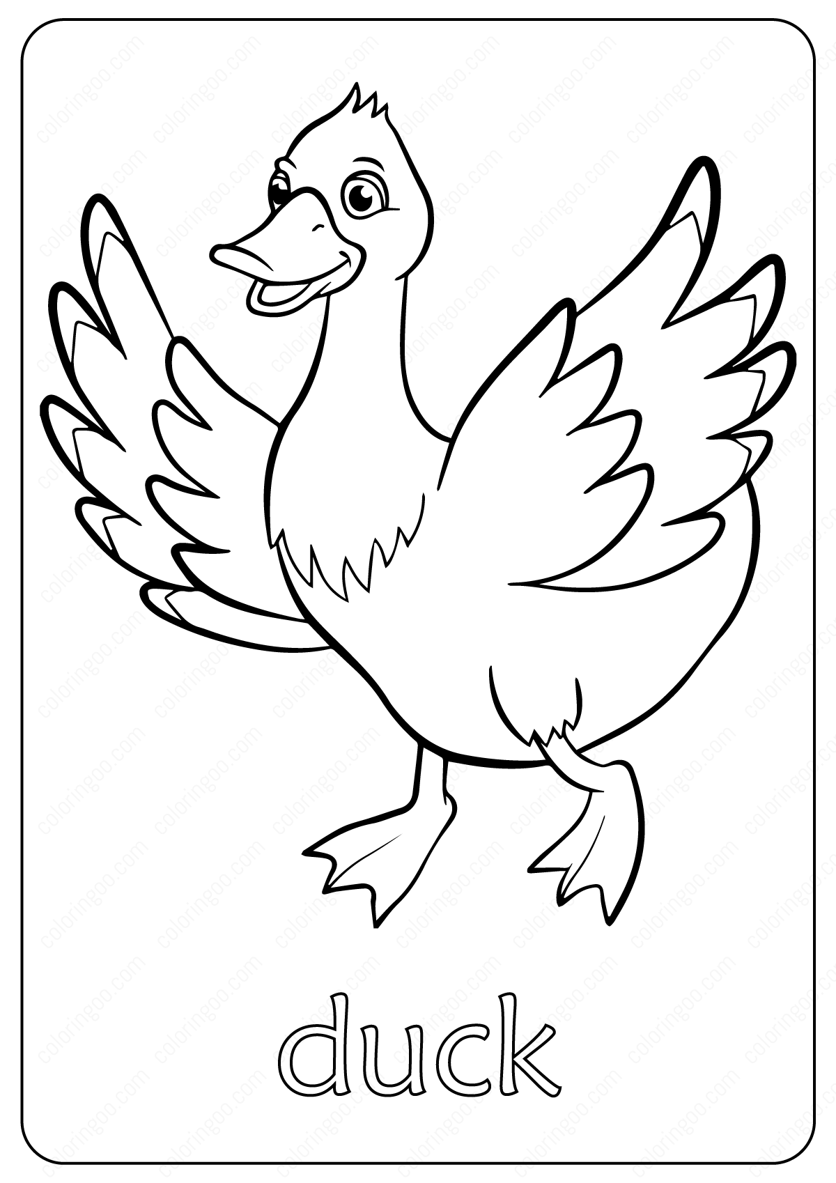 55 Coloring Sheet Duck 48