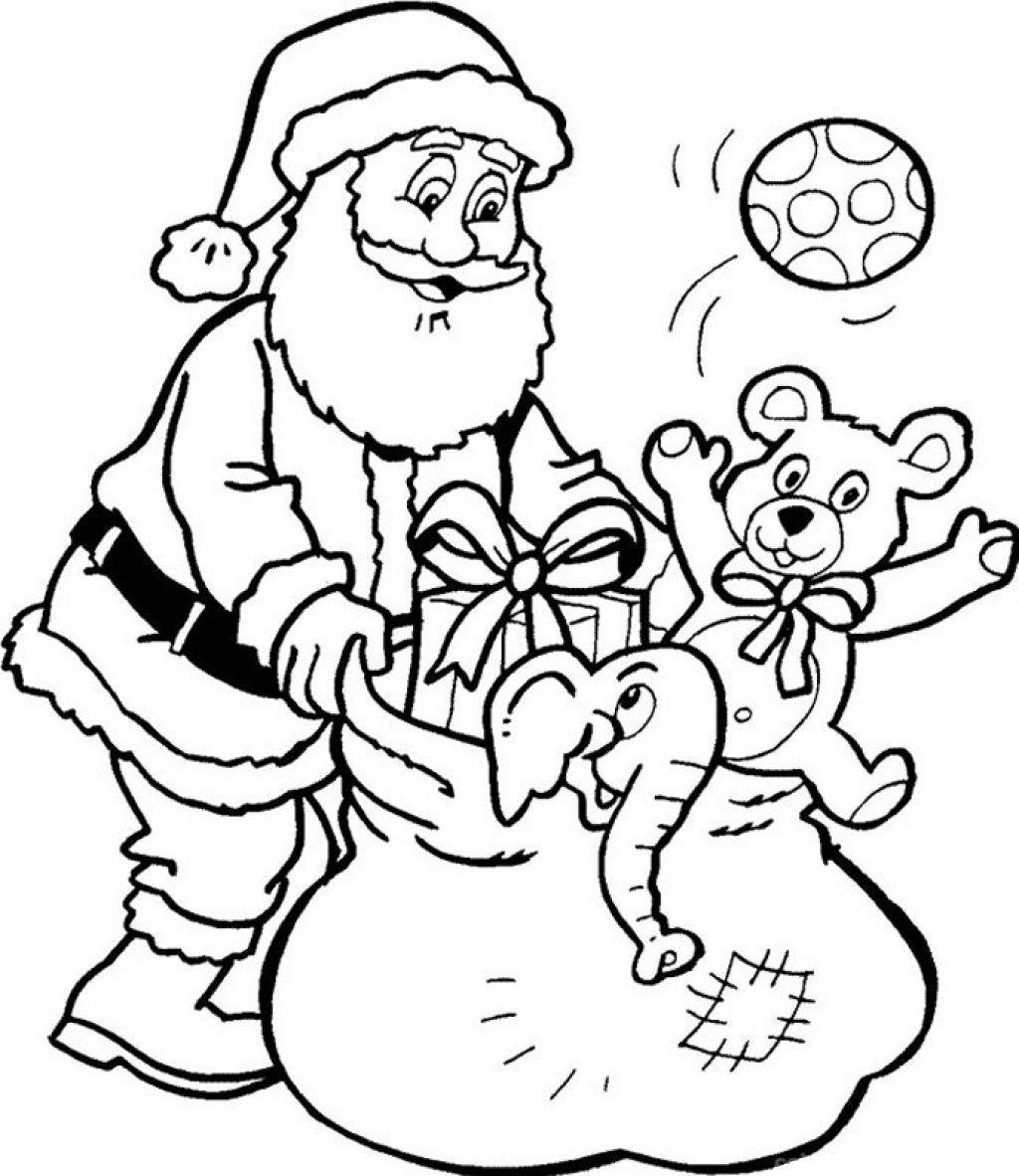 55 Easy Santa Coloring Pages 1