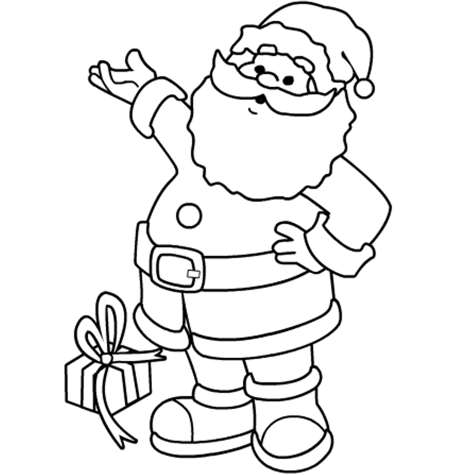 55 Easy Santa Coloring Pages 15