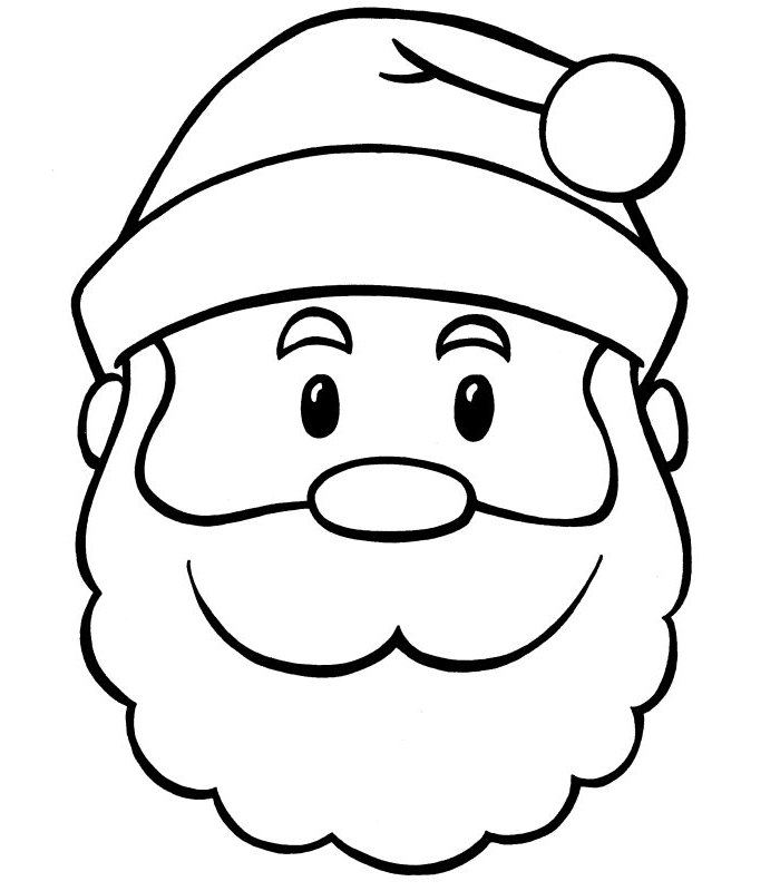 55 Easy Santa Coloring Pages 2