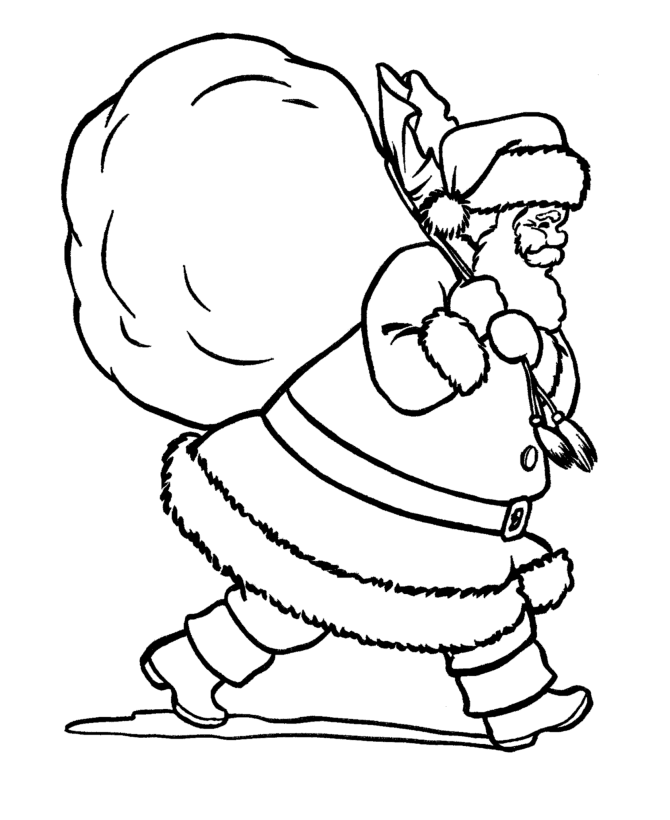 55 Easy Santa Coloring Pages 21