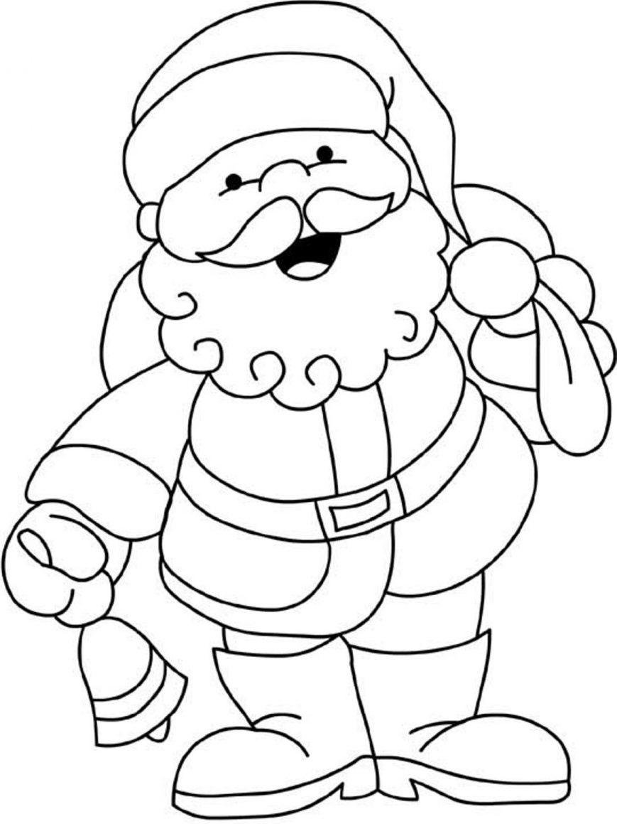 55 Easy Santa Coloring Pages 29