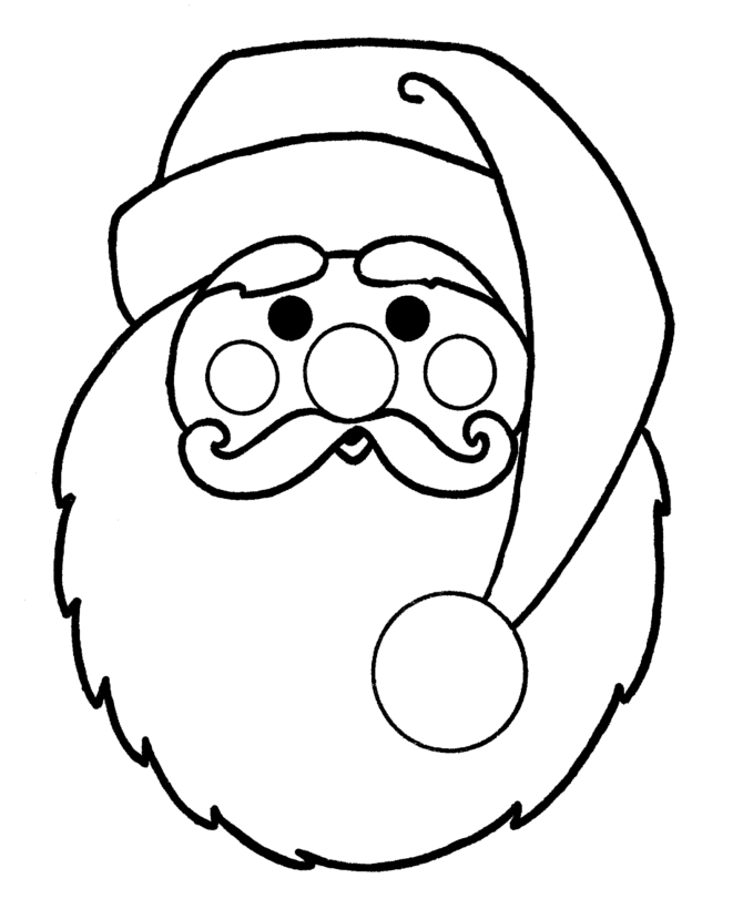 55 Easy Santa Coloring Pages 3