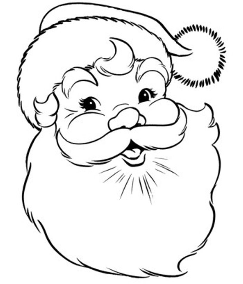 55 Easy Santa Coloring Pages 4