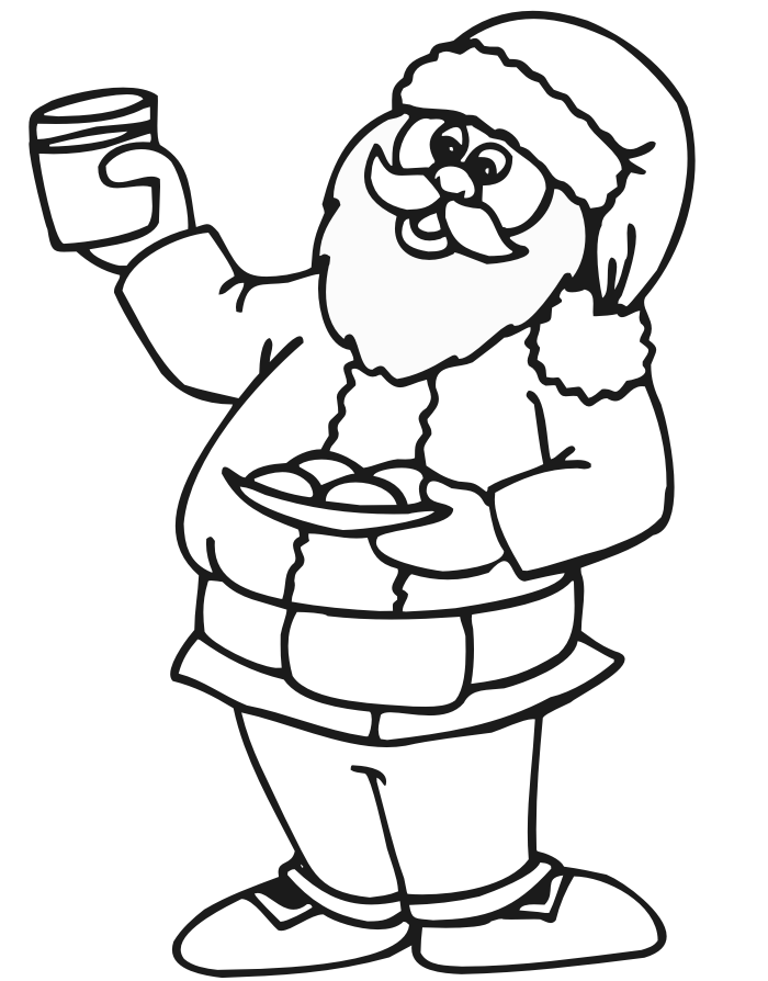 55 Easy Santa Coloring Pages 5