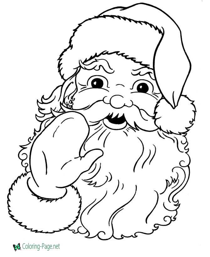 55 Easy Santa Coloring Pages 50