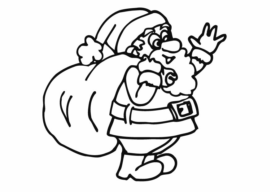 55 Easy Santa Coloring Pages 64