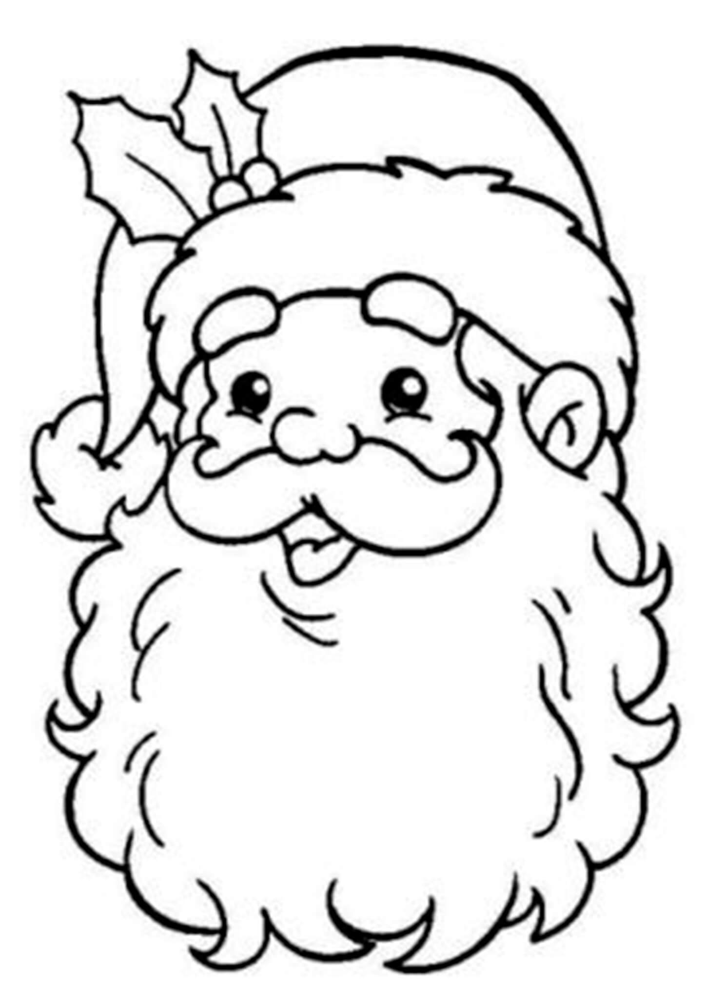 55 Easy Santa Coloring Pages 7