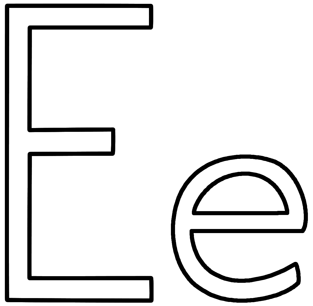 55 Letter E Coloring Sheet 4