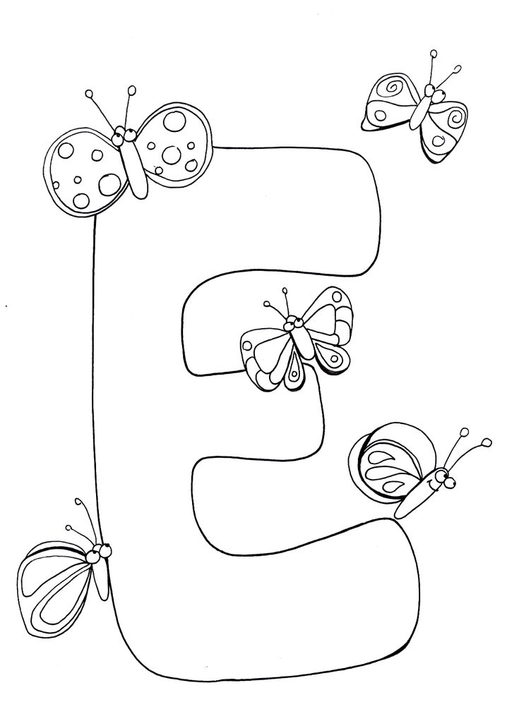 55 Letter E Coloring Sheet 5