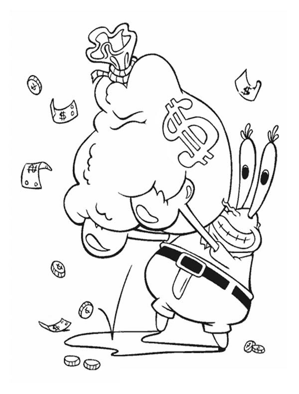 55 Mr Krabs Coloring Pages 11