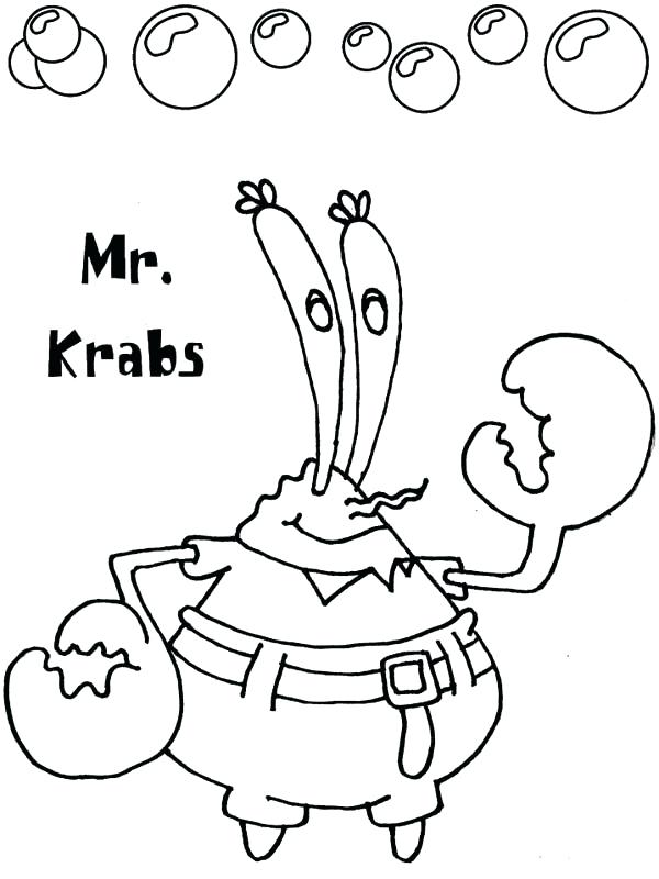 55 Mr Krabs Coloring Pages 13