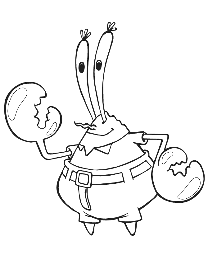 55 Mr Krabs Coloring Pages 2