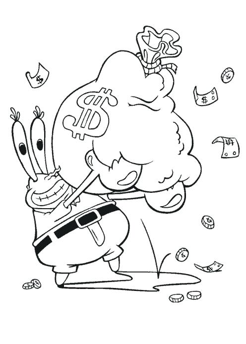 55 Mr Krabs Coloring Pages 28