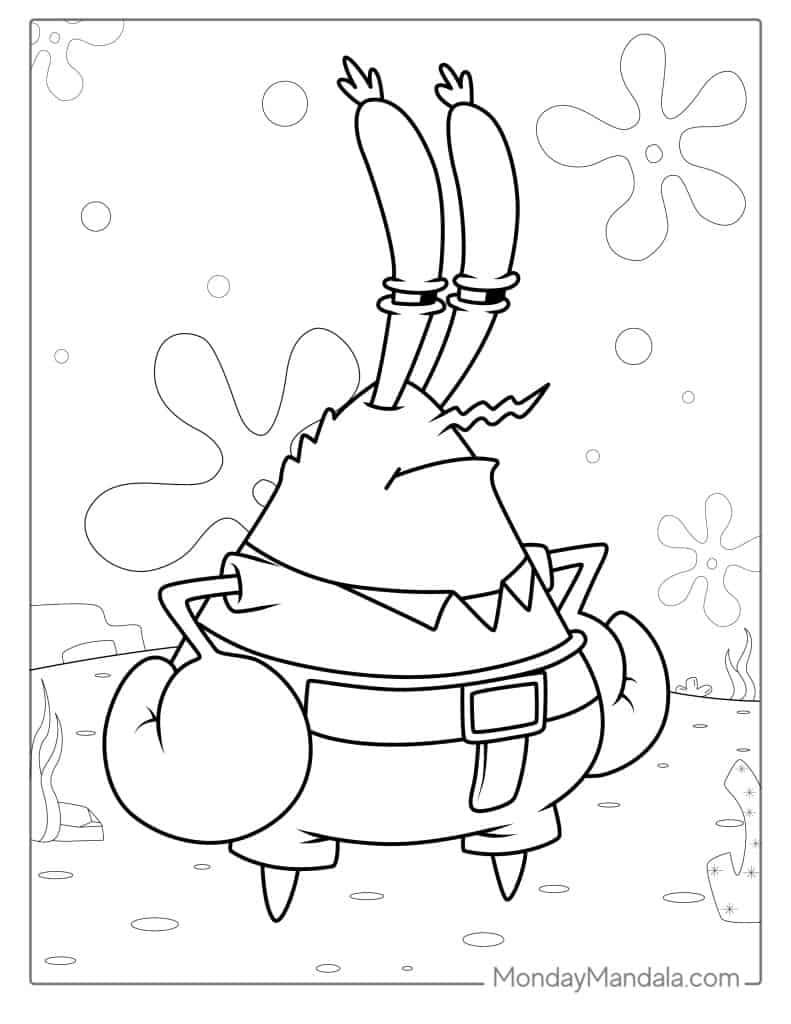 55 Mr Krabs Coloring Pages 43