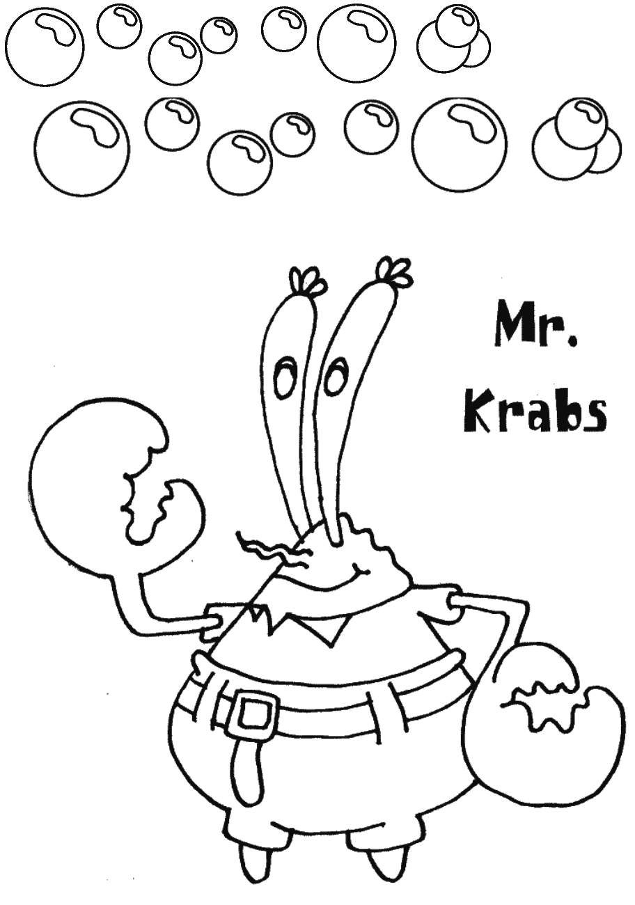 55 Mr Krabs Coloring Pages 49