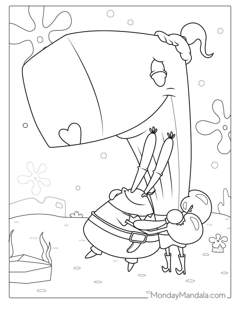 55 Mr Krabs Coloring Pages 65