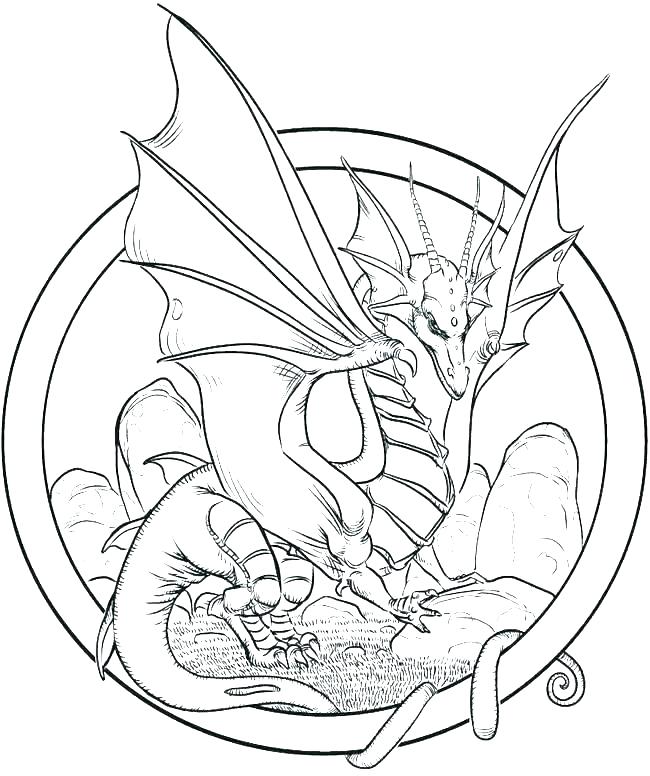 55 Printable Coloring Pages Dragons 15