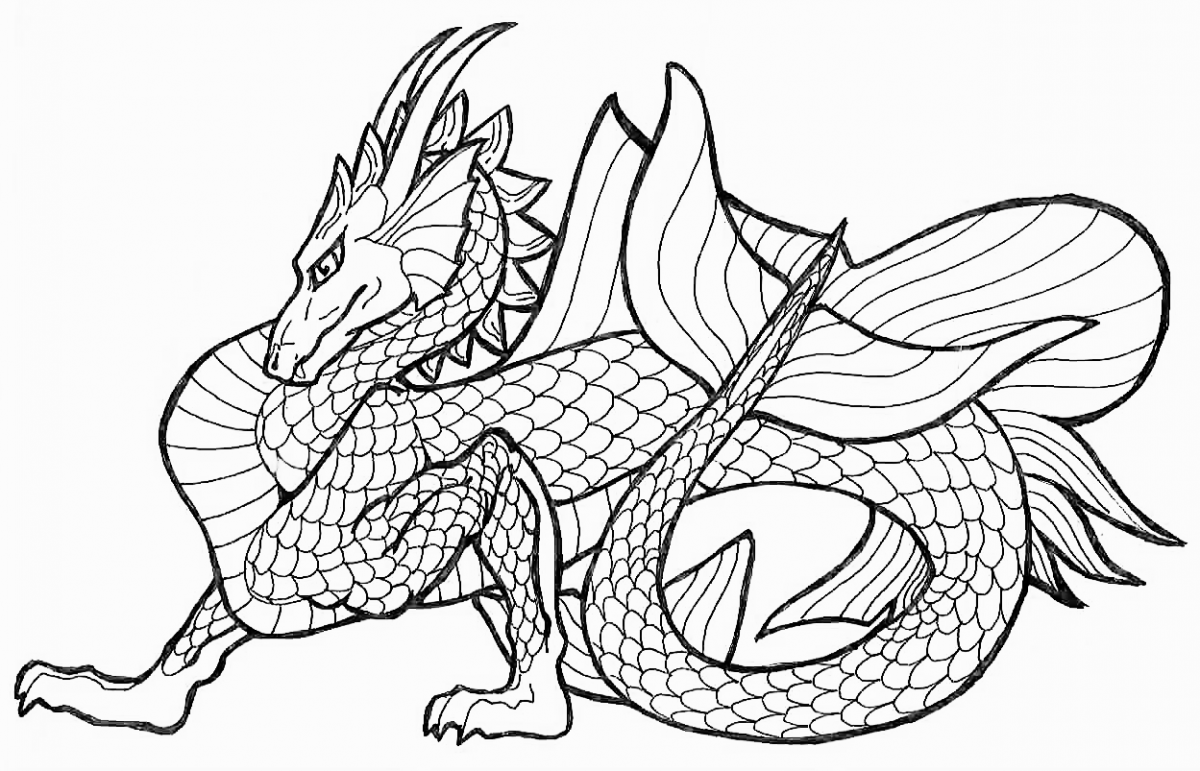 55 Printable Coloring Pages Dragons 19