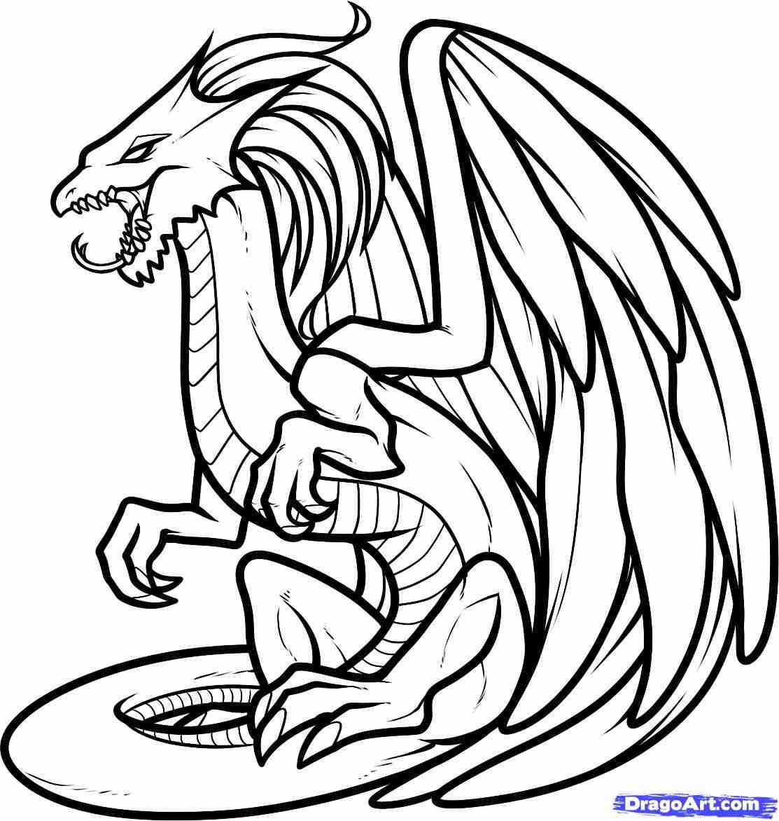 55 Printable Coloring Pages Dragons 53