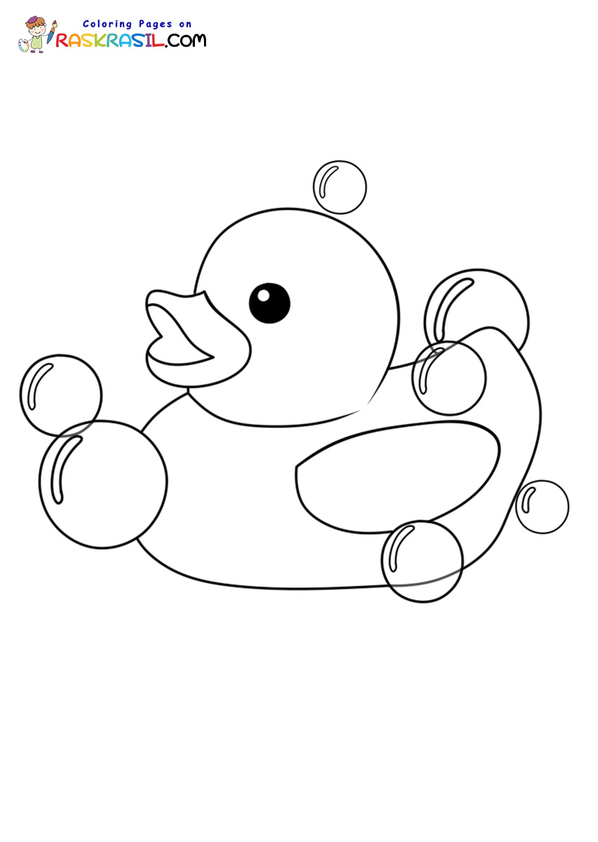 55 Rubber Duck Coloring Page 10