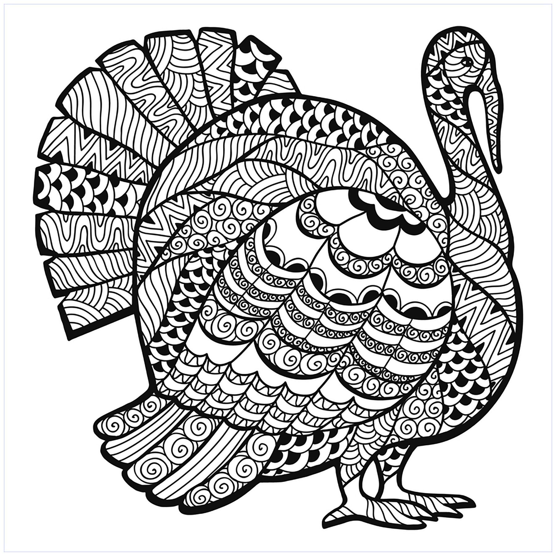 55 Turkey Printable Coloring Pages 8