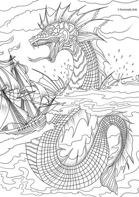 56 Sea Monster Coloring Pages 59