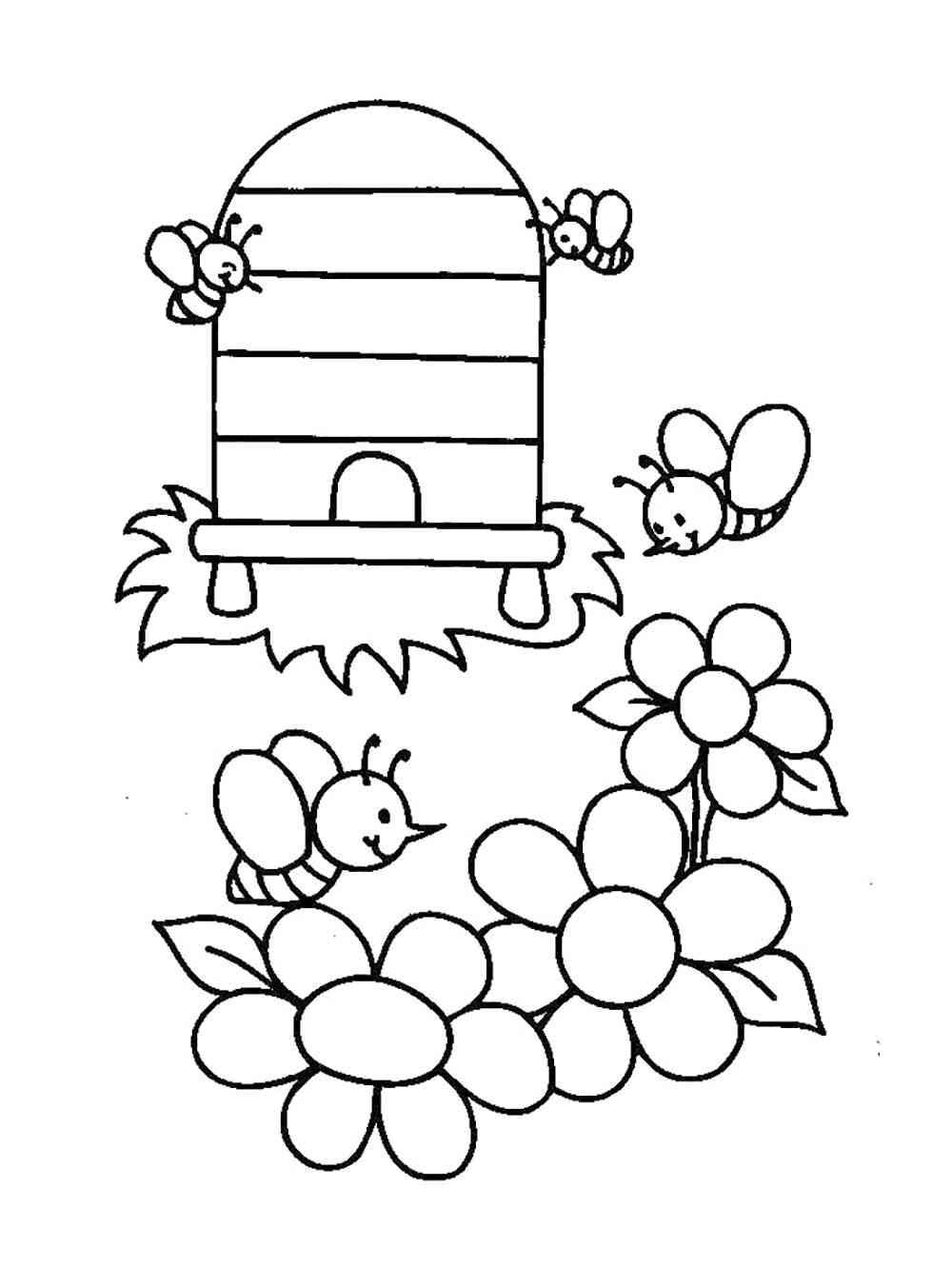 60 Beehive Coloring Page 11