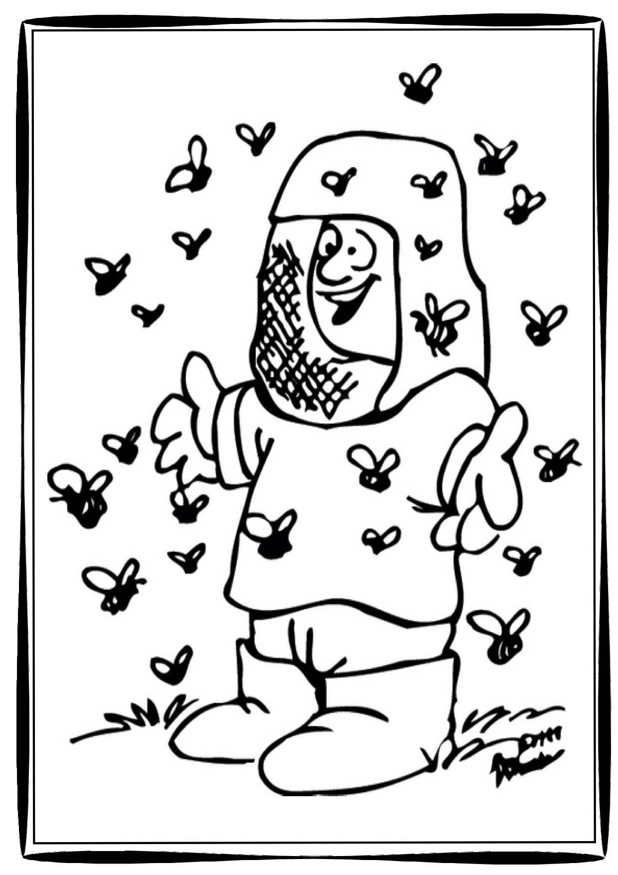 60 Beehive Coloring Page 13