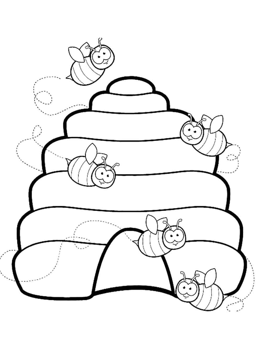 60 Beehive Coloring Page 2