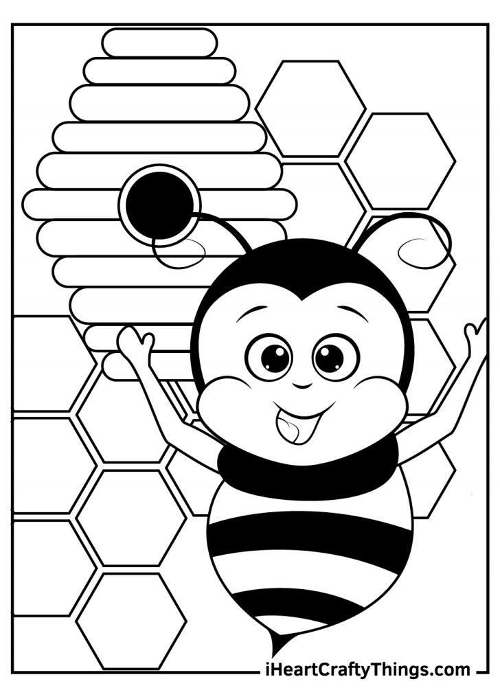 60 Beehive Coloring Page 29