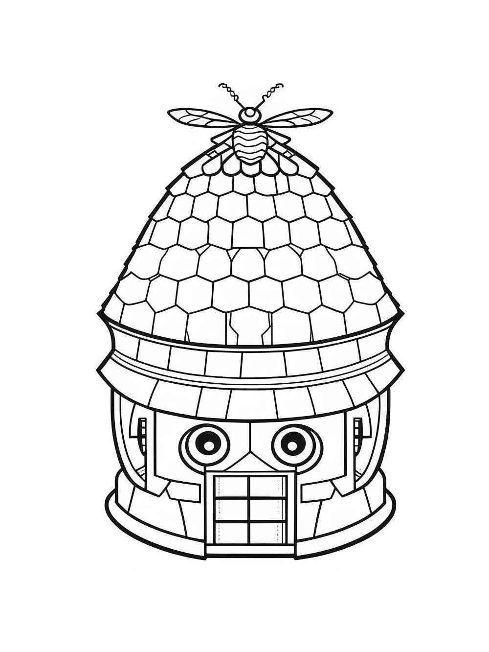 60 Beehive Coloring Page 43