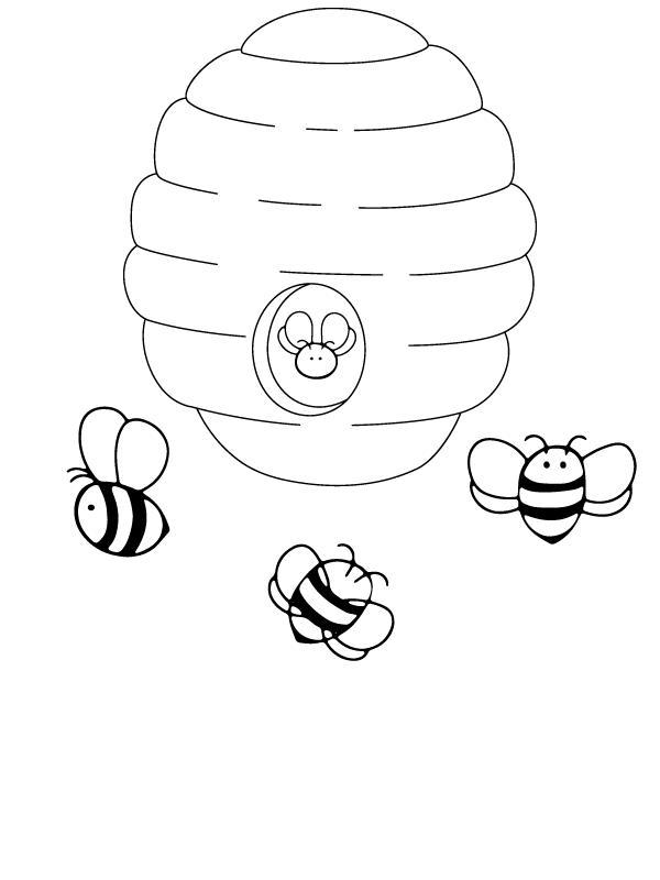 60 Beehive Coloring Page 47