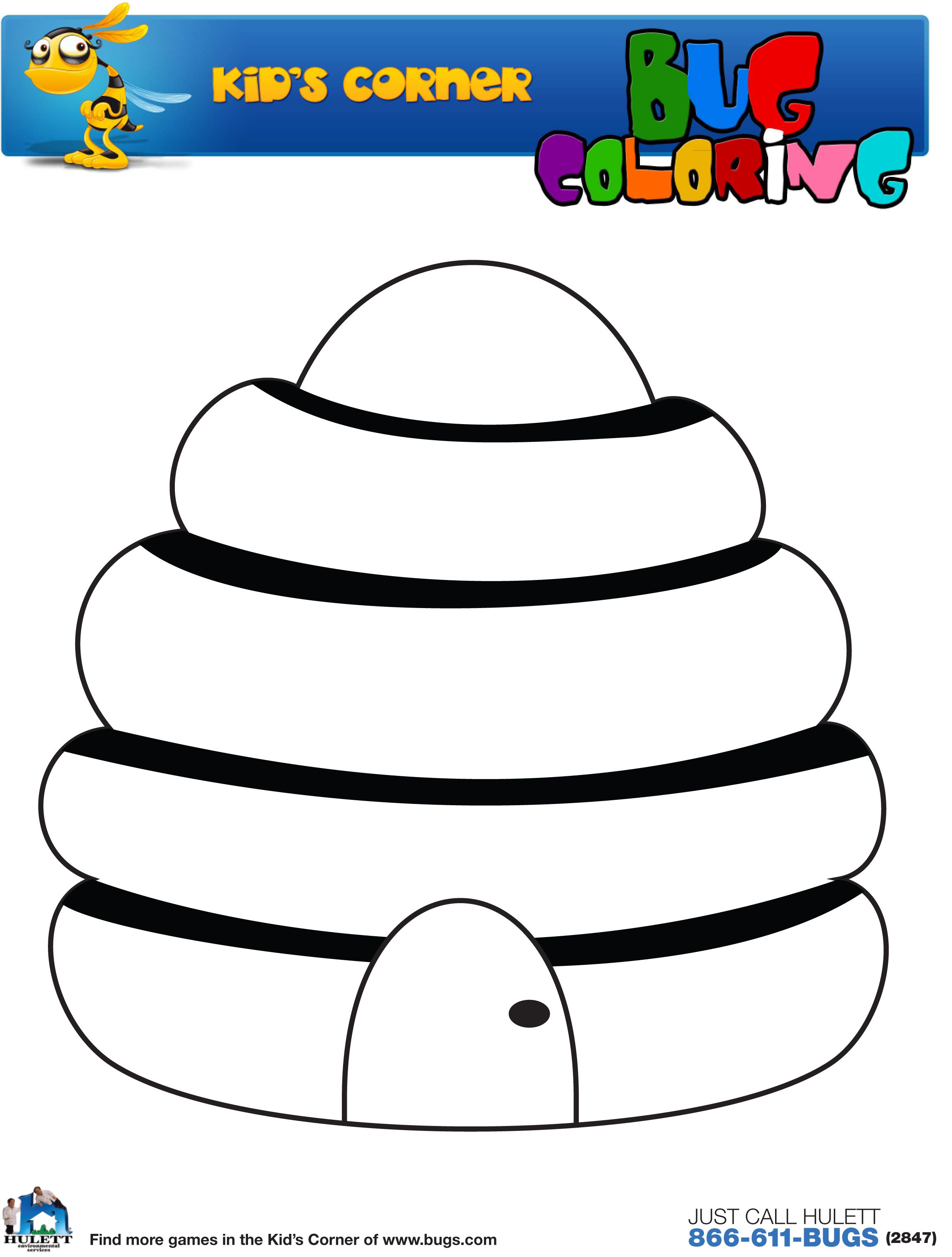 60 Beehive Coloring Page 48