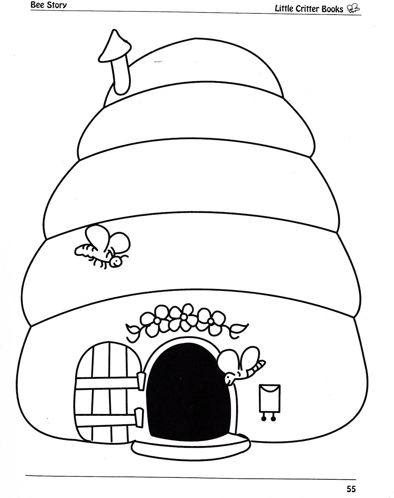 60 Beehive Coloring Page 51