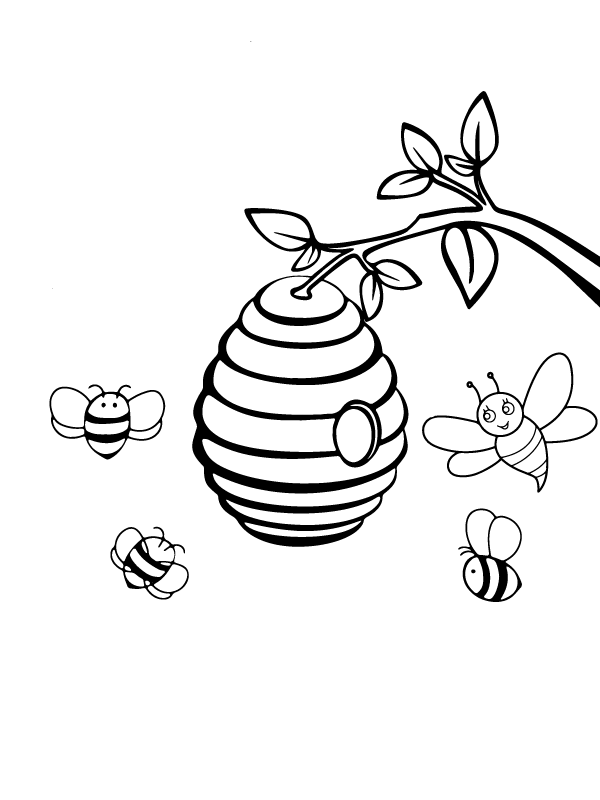 60 Beehive Coloring Page 54