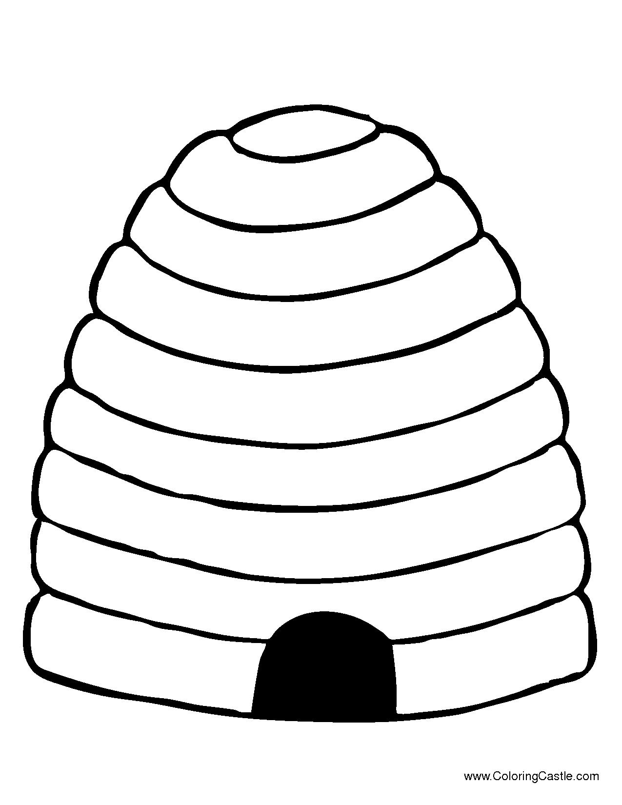 60 Beehive Coloring Page 8