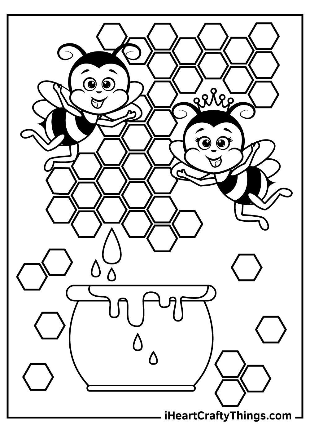 60 Beehive Coloring Page 9