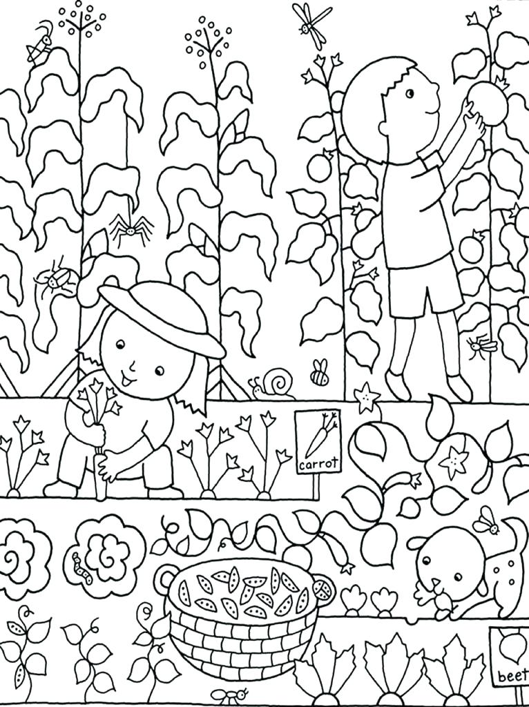 80 Printable Spring Garden Coloring Pages 13