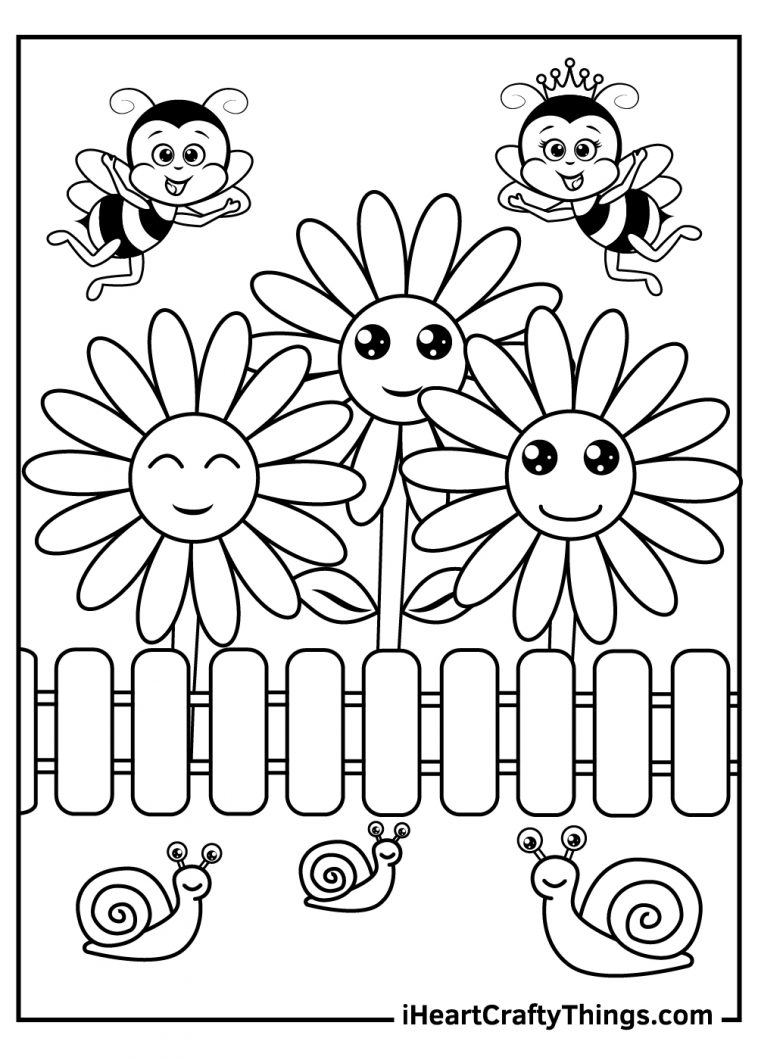 80 Printable Spring Garden Coloring Pages 14