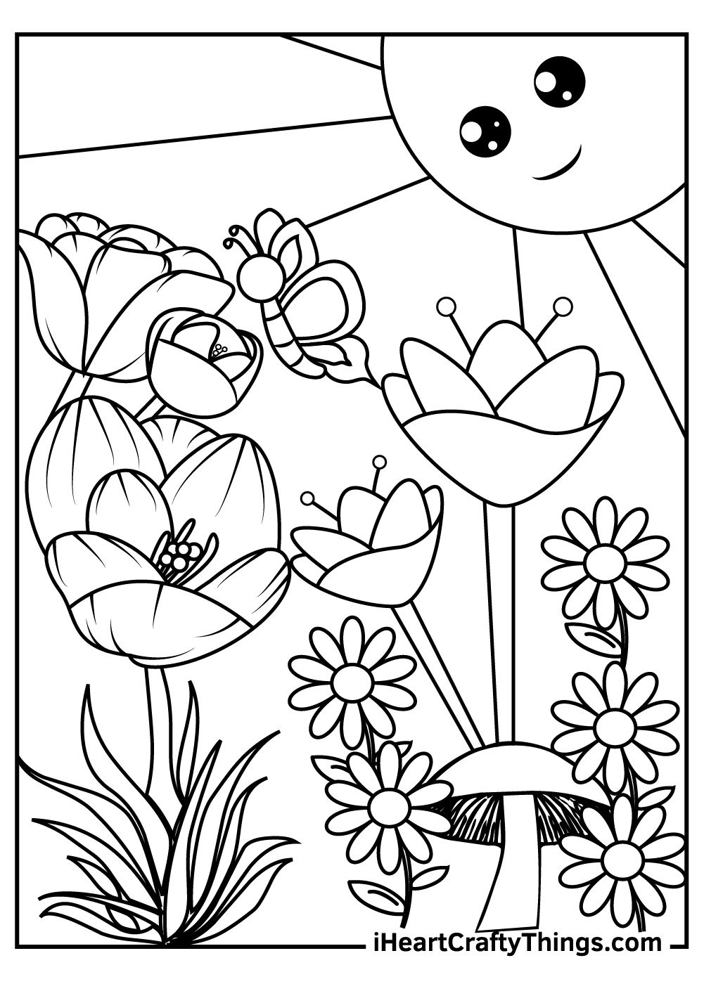 80 Printable Spring Garden Coloring Pages 15