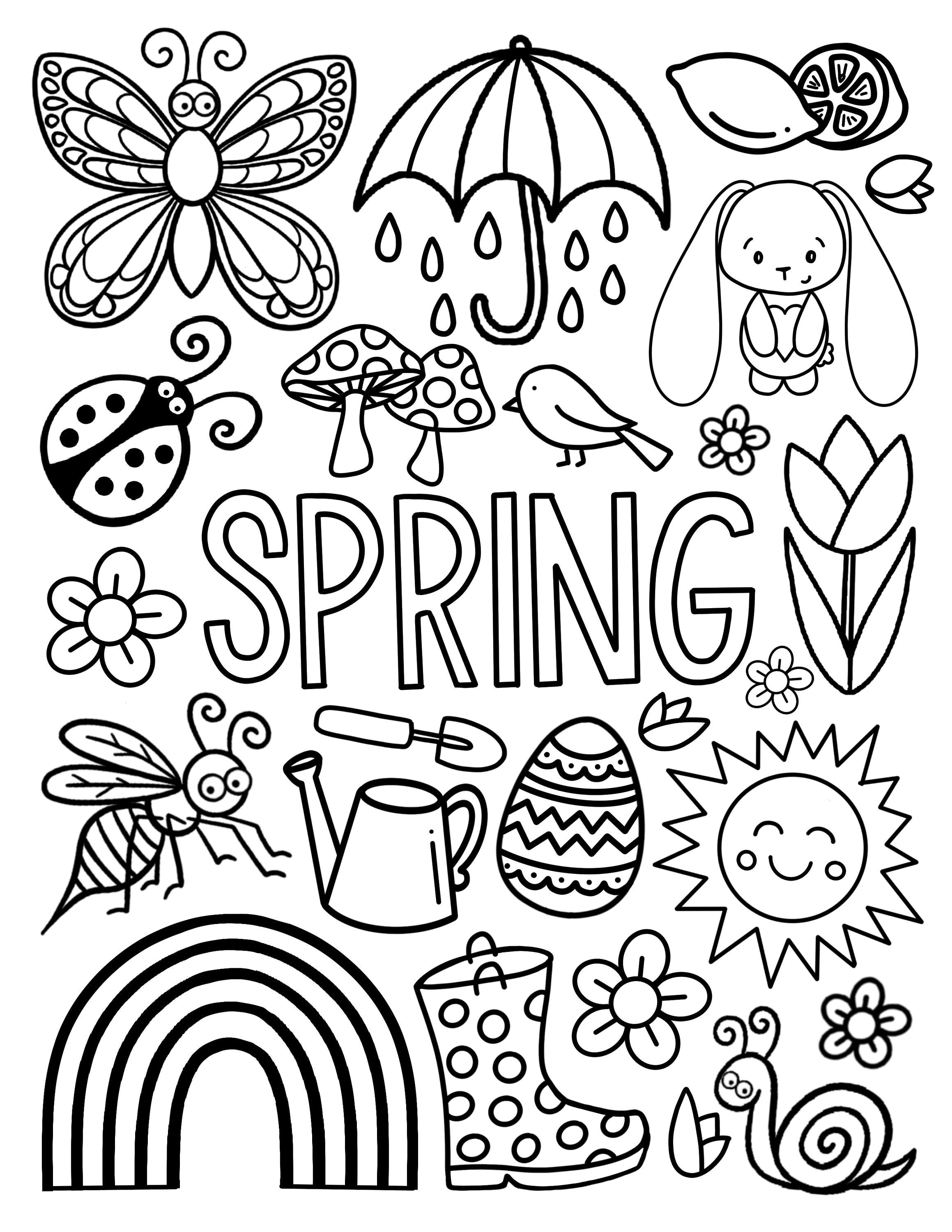 80 Printable Spring Garden Coloring Pages 18