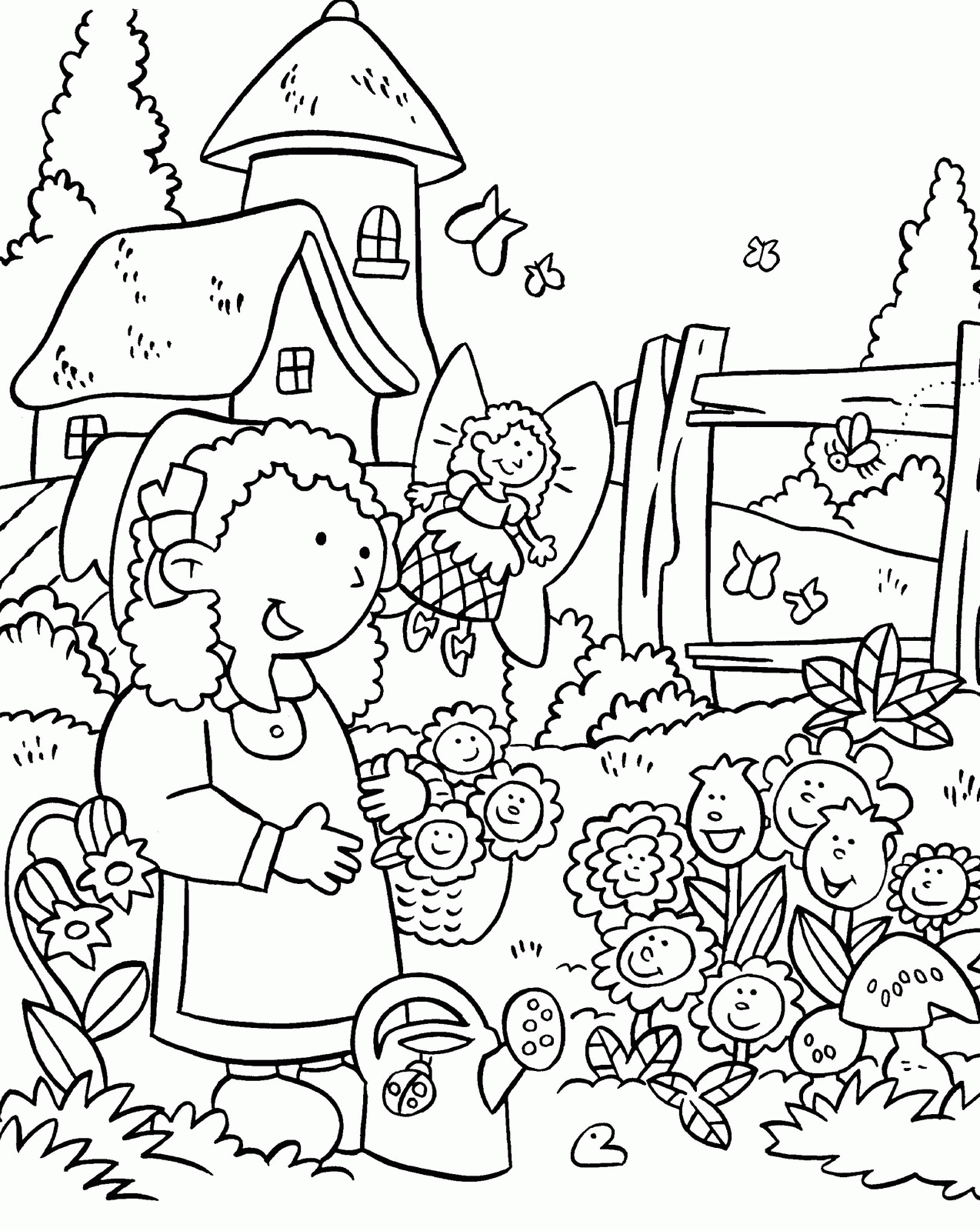 80 Printable Spring Garden Coloring Pages 2