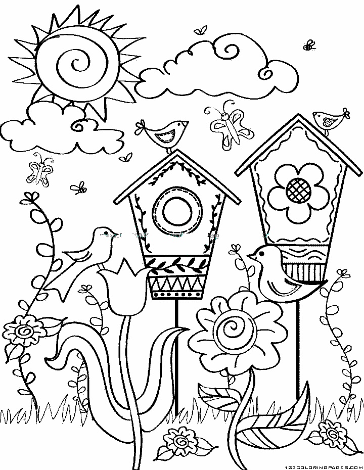 80 Printable Spring Garden Coloring Pages 4