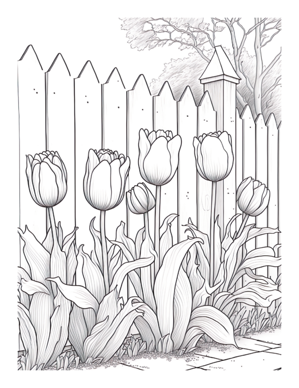 80 Printable Spring Garden Coloring Pages 58