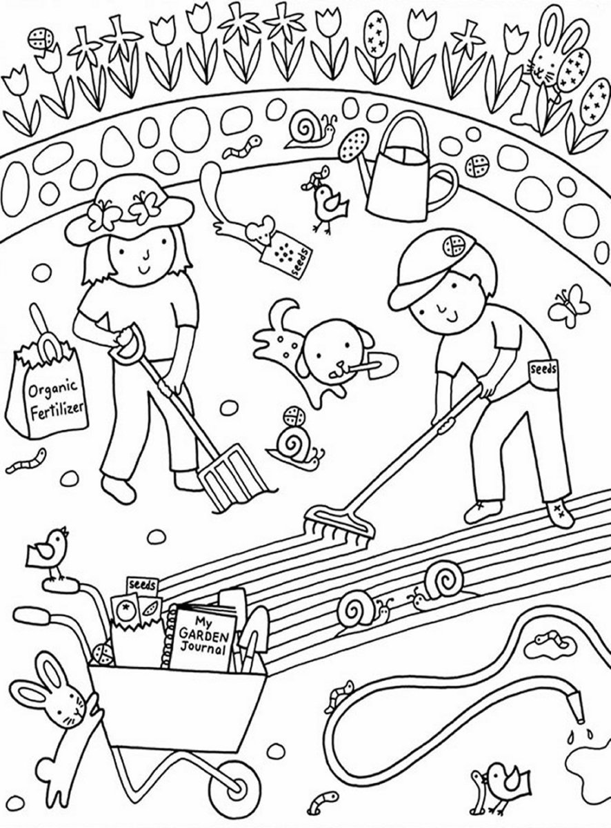 80 Printable Spring Garden Coloring Pages 7